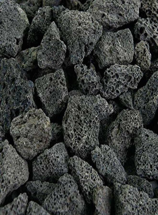Maalavya Black Lava Rock for Aquarium Decoration and Garden Decoration (2 to 4 inch) 6 KG - Image 1
